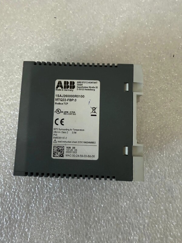 ABB 1SAJ260000R0100 MTQ22-FBP.0 MODUBUS INTERFACE MODULE - 2