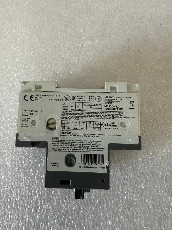 ABB MO132 Motor Starter 4.0A, MO132-4.0 MPCB - 2