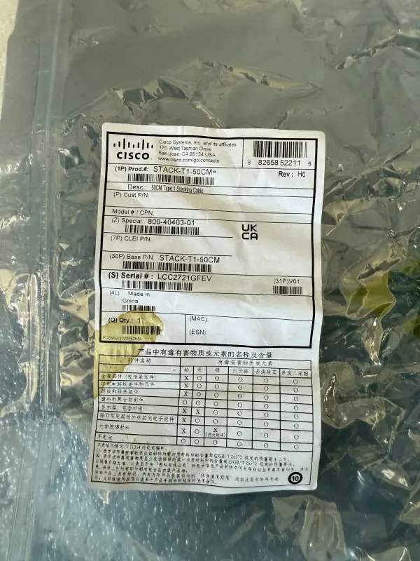 Cablu stacking Cisco STACK-T1-50CM 800-40403-01 StackWise - 3