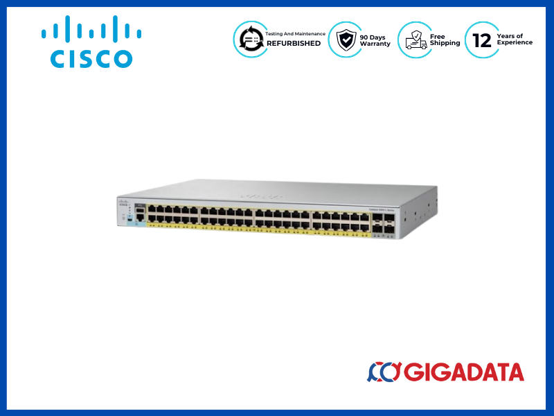 Cisco Catalyst WS-C2960L-48TS-LL 48-Port with 4 SFP Ports Ethernet Switch - CISCO