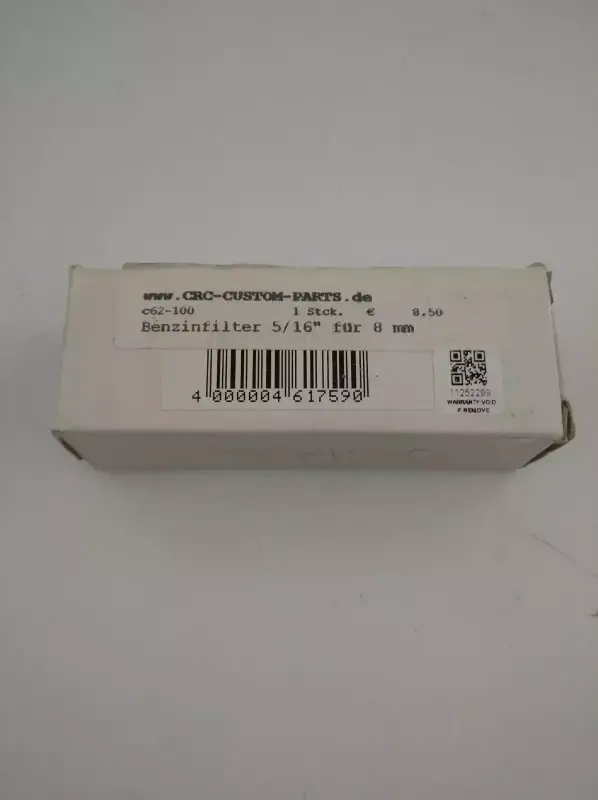 CRC-CUSTOM BenzinFiltre GLAS KROM 5/16 CA.8MM - 1