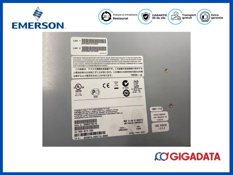 Emerson Universal Management Gateway 2000 UMG2000-400 520-874-502 - 5