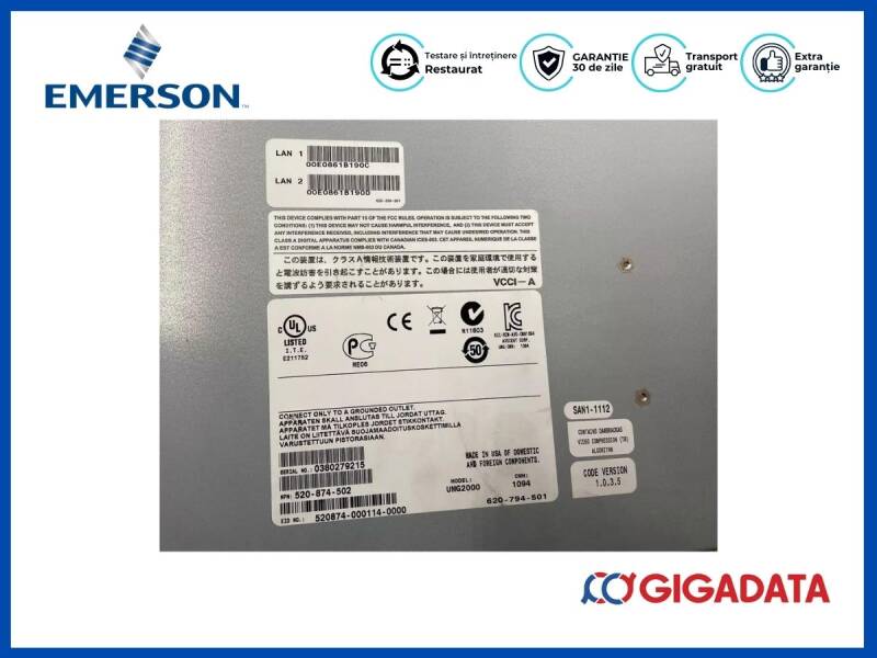 Emerson Universal Management Gateway 2000 UMG2000-400 520-874-502 - 5