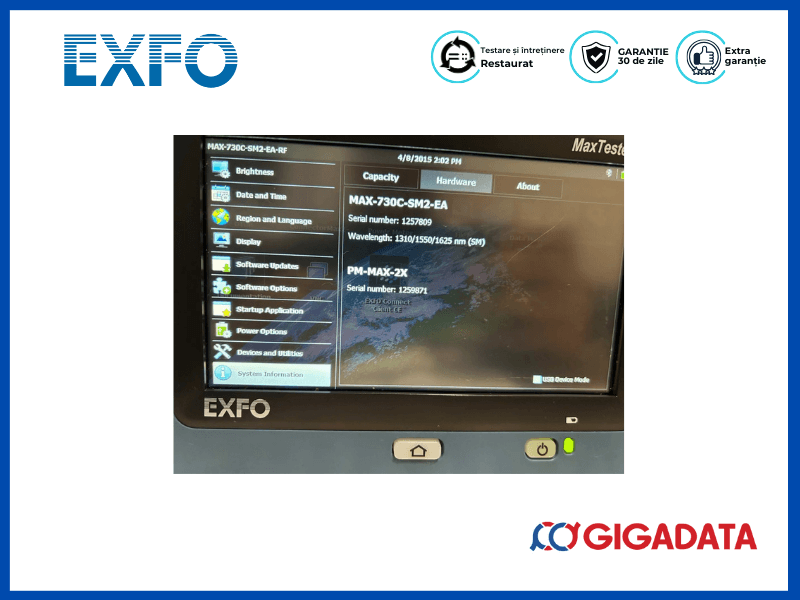 Exfo Max-730C MaxTester SM OTDR MAX-730C-SM2-EA 1310/1550/1625nm with PM-MAX-2X - 7