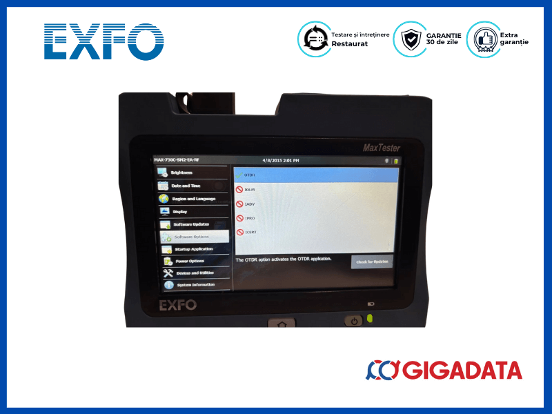 Exfo Max-730C MaxTester SM OTDR MAX-730C-SM2-EA 1310/1550/1625nm with PM-MAX-2X - 3