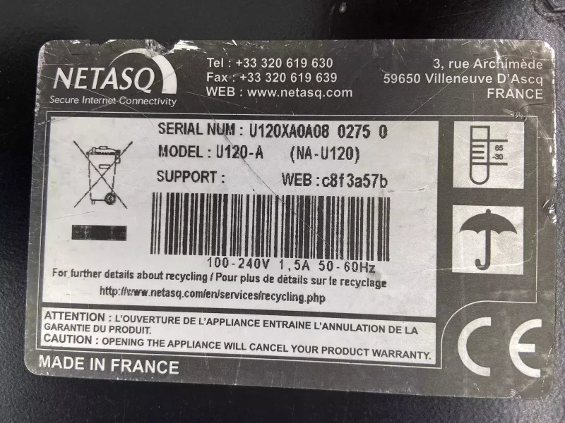 Firewall rețea NETASQ U120-A U120 Multifuncțional - 2