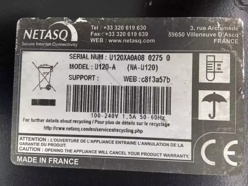 Firewall rețea NETASQ U120-A U120 Multifuncțional - 2