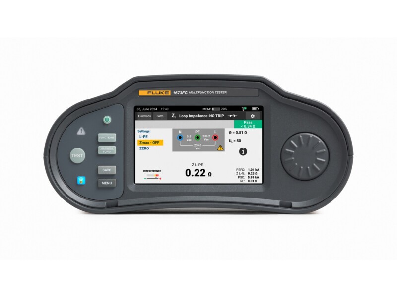 Fluke 1673 FC – Tester Multifuncțional pentru Instalații cu Test Automat și Compatibilitate Fluke Connect™ - Fluke