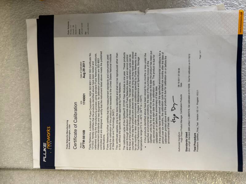 Fluke Networks OF-500 OptiFiber OTDR cu Module OFTM-5610B și OFTM-5730 - 8