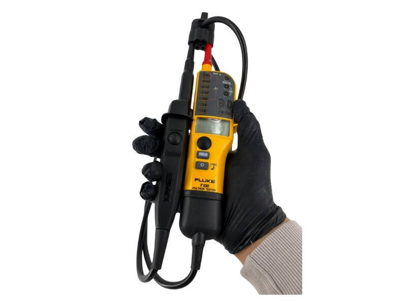 Fluke T130 Tester electric bipolar AC DC cu indicator LED CAT IV 600 V, Cat III 690 V - 2