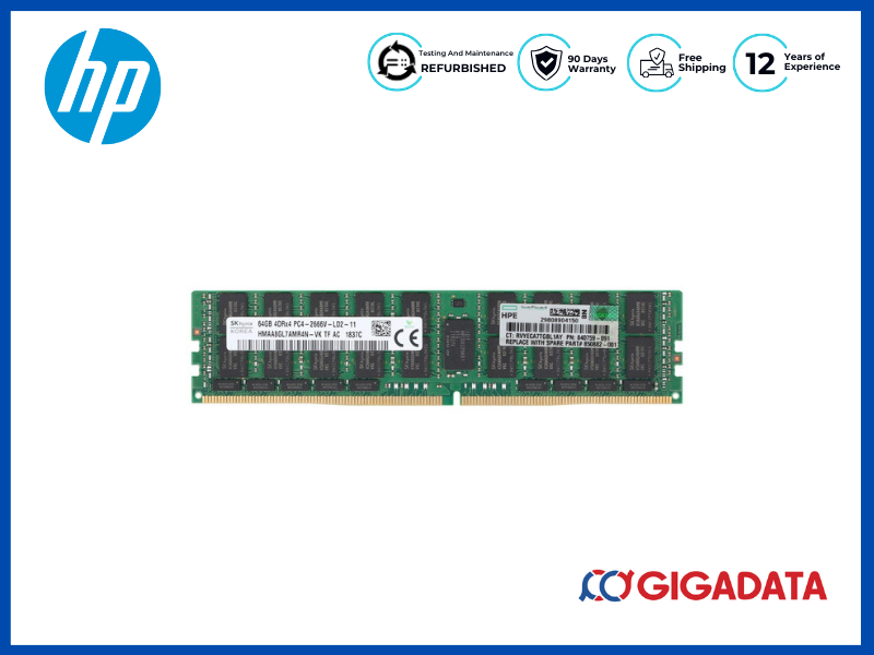 HP 64GB DDR4-2666 LRDIMM 815101-B21 850882-001 840759-091 HPE Server Memory RAM - HP