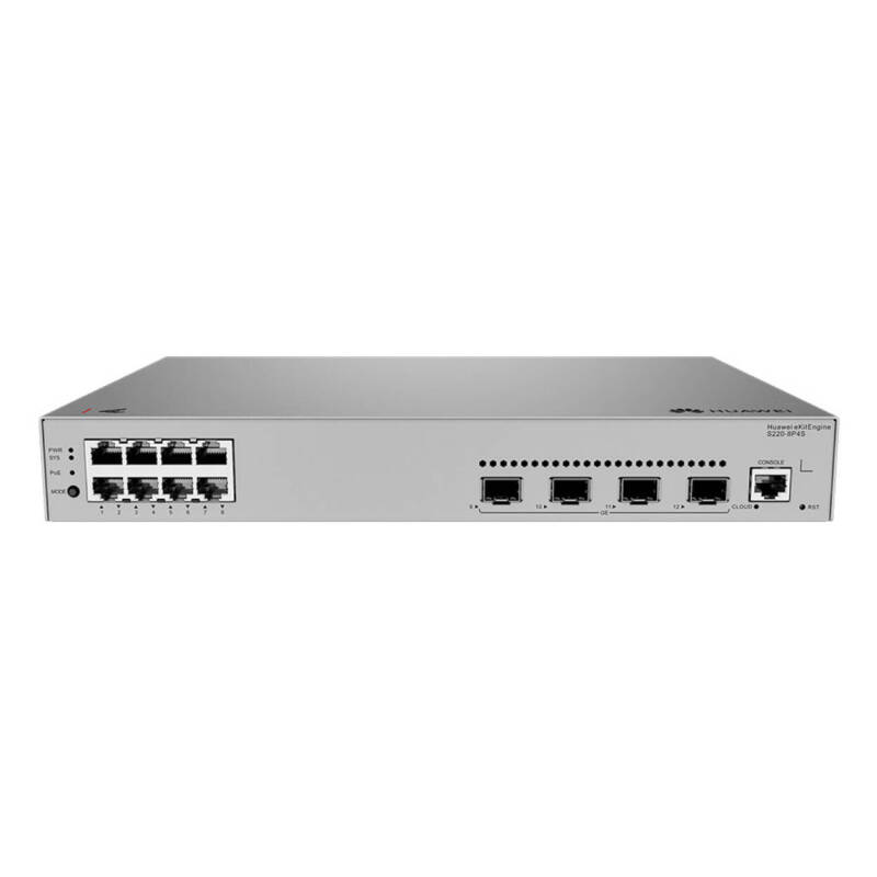 Huawei S220-8P4S 8-Port PoE+ Switch + 4x SFP (125W) - 1