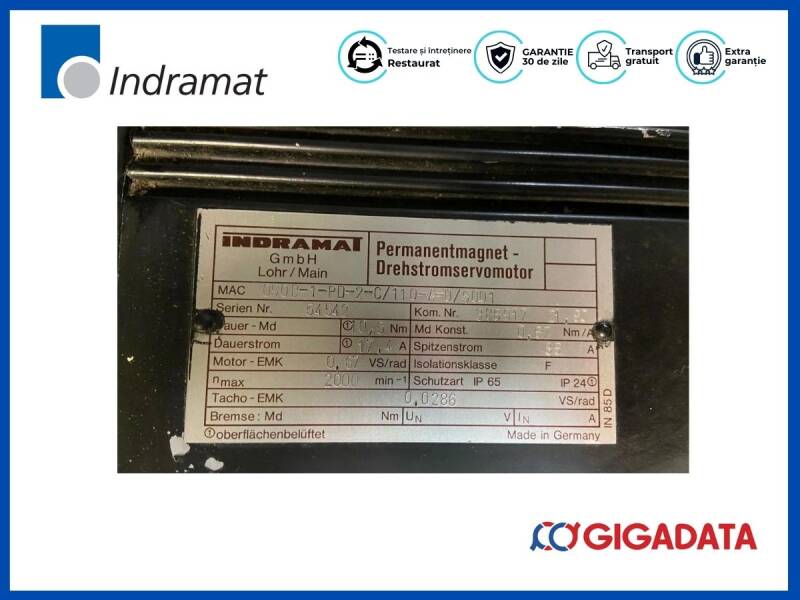 INDRAMAT 090B-1-PD-2-C / 110-A-0 / S001 Servo Motor 090B-1-PD-2-C/110-A-0/S001 - 3
