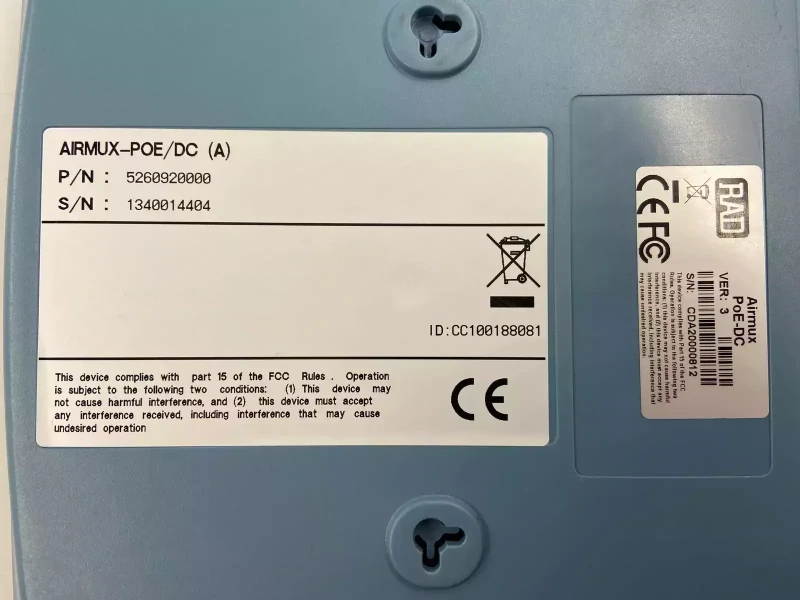 Injector PoE / adaptor DC RAD AIRMUX-POE/DC - 3