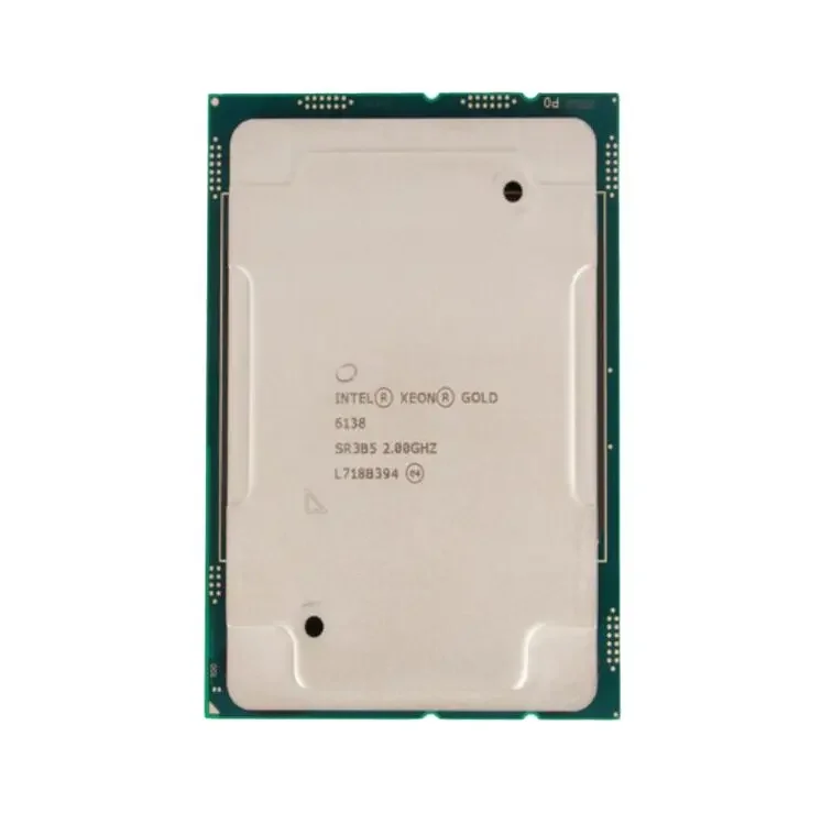 SR3B5 Intel Xeon 20-Core Gold 6138 2.00 GHz, 27,50MB Cache - Intel