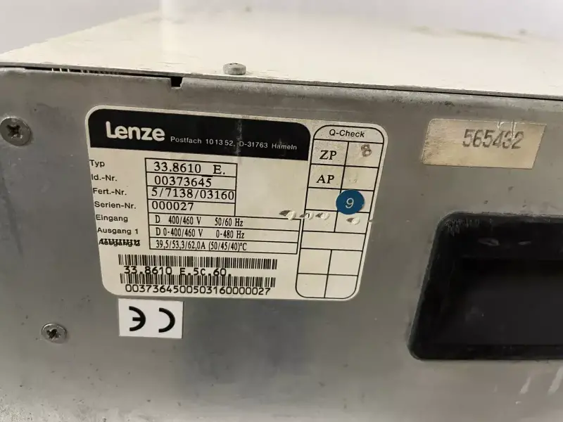 Lenze 8600 Series AC 8602NP Power Board - 8