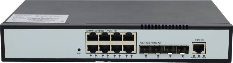Longline LNG5710-12TX Switch Ethernet Layer 3 Gigabit cu 12 Porturi (8xRJ45 + 4x10G SFP | Suport ERPS Ring) - 1