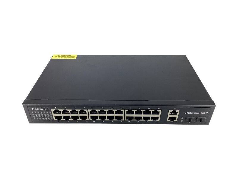 Longline Switch Gigabit Administrabil cu 24x Porturi PoE si Uplink 2x RJ45 si 2x SFP - 1