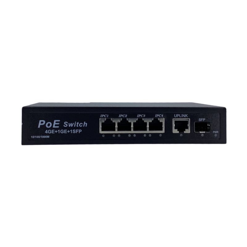 Longline Switch Gigabit PoE cu 4x Porturi RJ45 si Uplink 1x RJ45 si 1x SFP - Longline