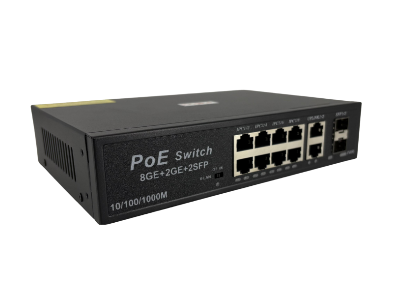 Longline Switch Gigabit PoE cu 8x Porturi RJ45 si Uplink 2x RJ45 si 2x SFP - 2