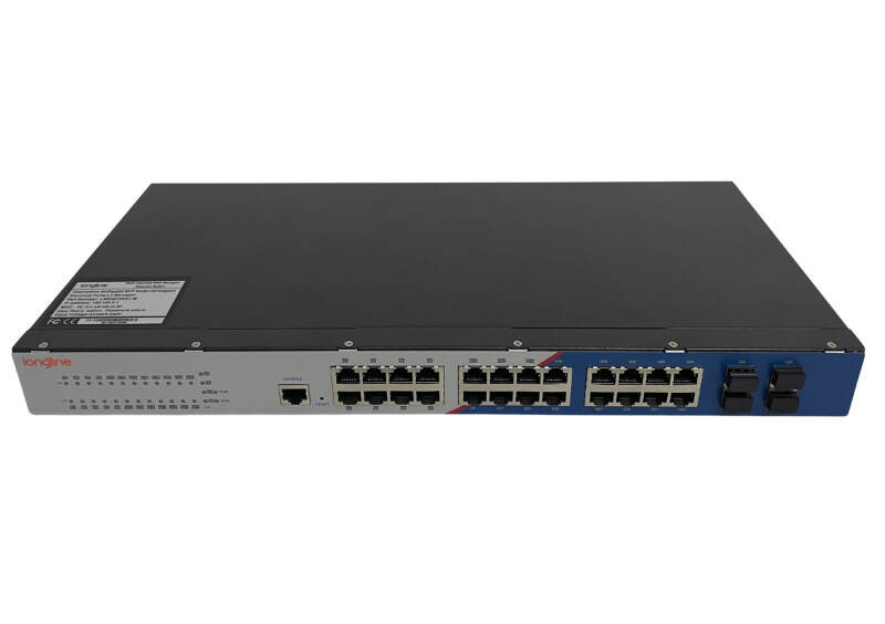 Longline Switch Layer 3 Administrabil cu 24 Porturi RJ45 Gigabit si 4 Sloturi SFP - Longline
