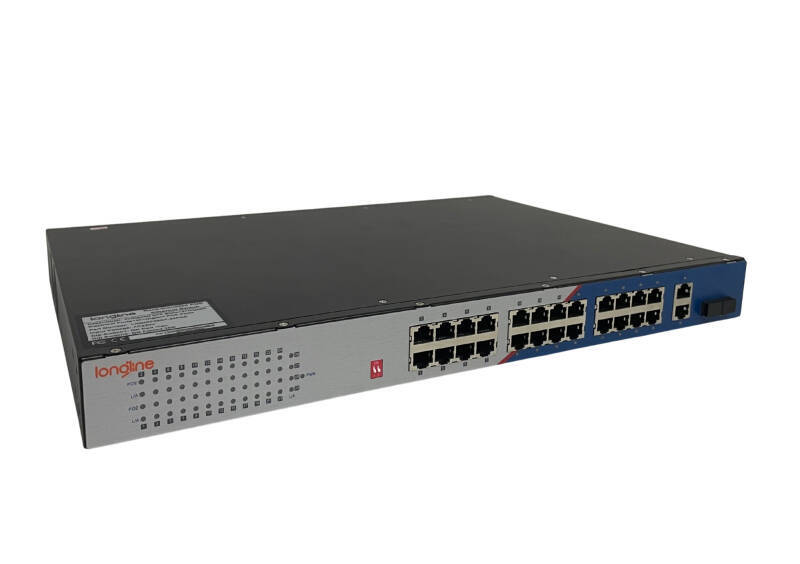 Longline Switch PoE cu 24 Porturi RJ45 Gigabit si Uplink 2 Sloturi SFP - 2