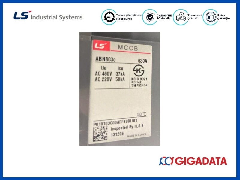 LS MCCB Metasol Series ABN 803c 630A ABN803c - 3