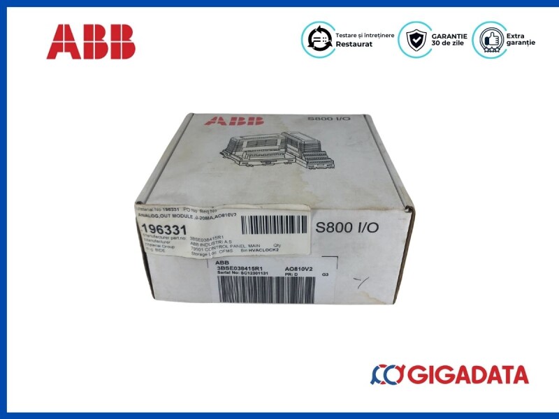 New Abb AO810V2 analog output module 3BSE038415R1 - 