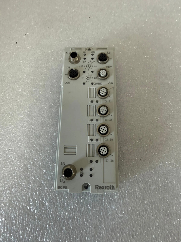 Rexroth RF-FLM BK PB M12 DI 8 M12 Fieldline Modular Bus Coupler R911170452 - Rexroth