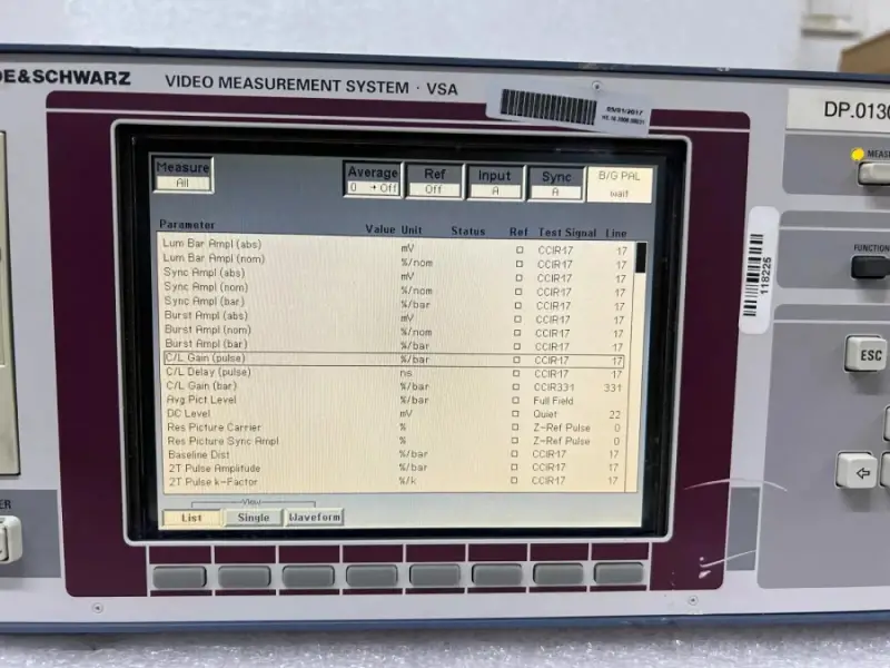 ROHDE SCHWARZ VSA Video Measurement System 2013.6057.03 - 5