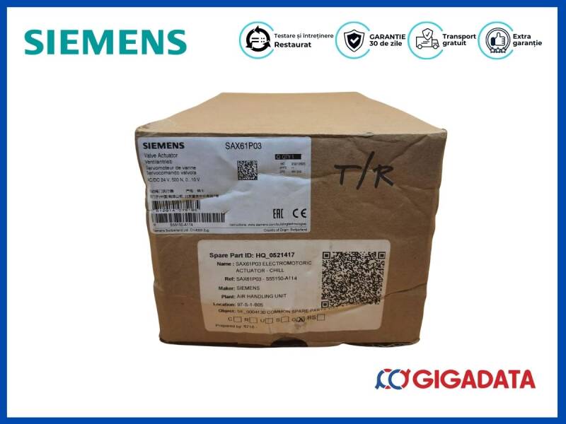 Siemens SAX61P03 Valve Actuator AC/DC 24V - 1