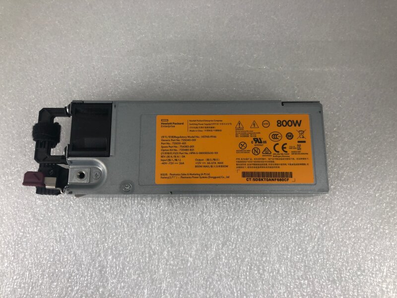 Sursă server HP 754382-001 800W Flex DC pentru ProLiant Gen8/Gen9 - 2