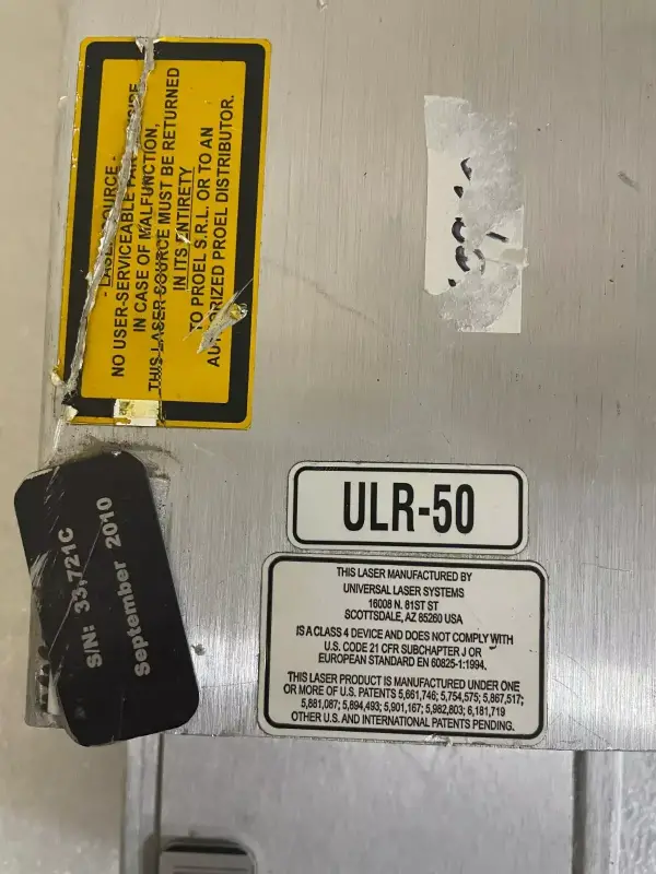 UNIVERSAL LASER ULR-50 WATT LASER EXCHANGE - 5