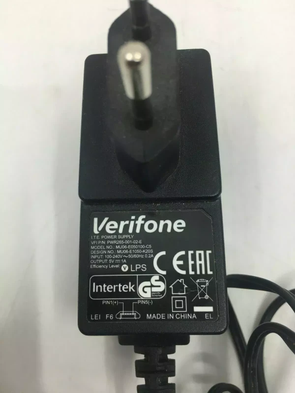 Verifone MU06-E050-100-C5 micro USB AC/DC 100-240 Power Adapter - 1